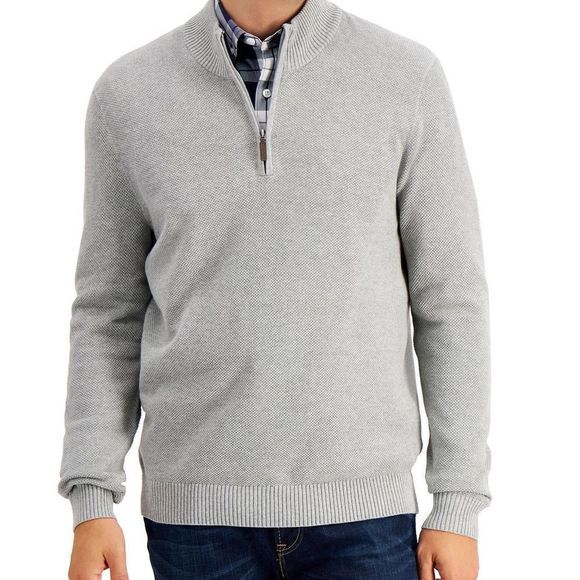 Club Room Other - Club Room Men’s Quarter-Zip Knit Sweater Pullover Gray Size M